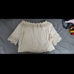 Off the shoulder lace top